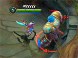 Slaying neutral monsters for buffs in Heroes Arena Heroes Arena slaying neutral monsters for buffs
