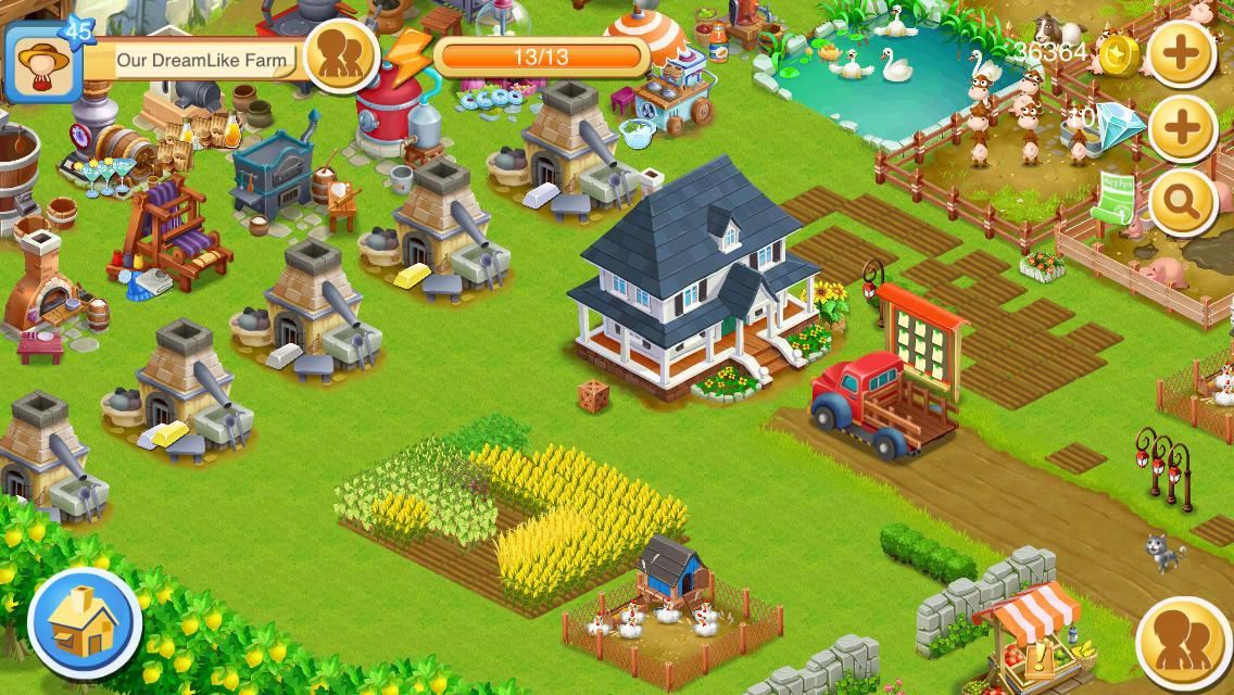 happy farm barn game