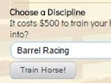 Training menu in Equus Nation Equus Nation training menu