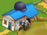 Horse Farm: Riding a horse around the Round Pen Horse Farm: Riding a horse around the Round Pen