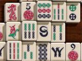 Red Dragon Tile in Mahjong Mahjong Red Dragon Tile