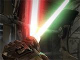 The Dark Side attacks A Sith Lord and Jedi Knight fight in the halls of the Jedi Temple