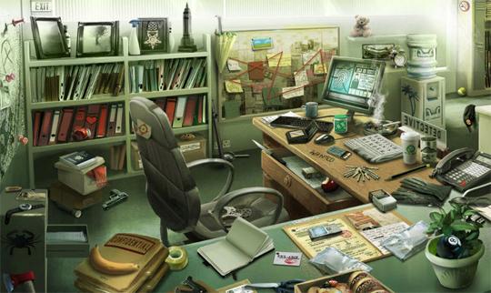 Detectives Desk in Criminal Case Detectives Desk in Criminal Case
