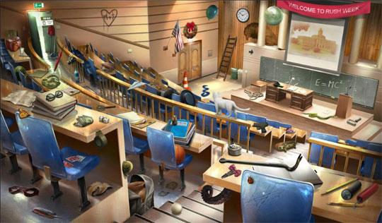 Messy Lecture Hall in Criminal Case Messy Lecture Hall in Criminal Case