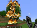Burning a tree in TrueCraft Burning a tree in TrueCraft