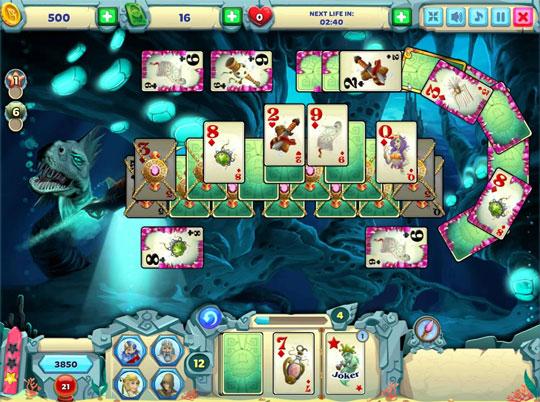 Locked Cards in Solitaire Atlantis Locked Cards in Solitaire Atlantis