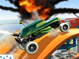 Racing through an explosion in Hot Wheels: Race Off Racing through an explosion in Hot Wheels: Race Off